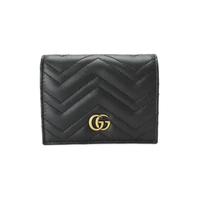GUCCI GG Marmont Card Case Wallet "Black"