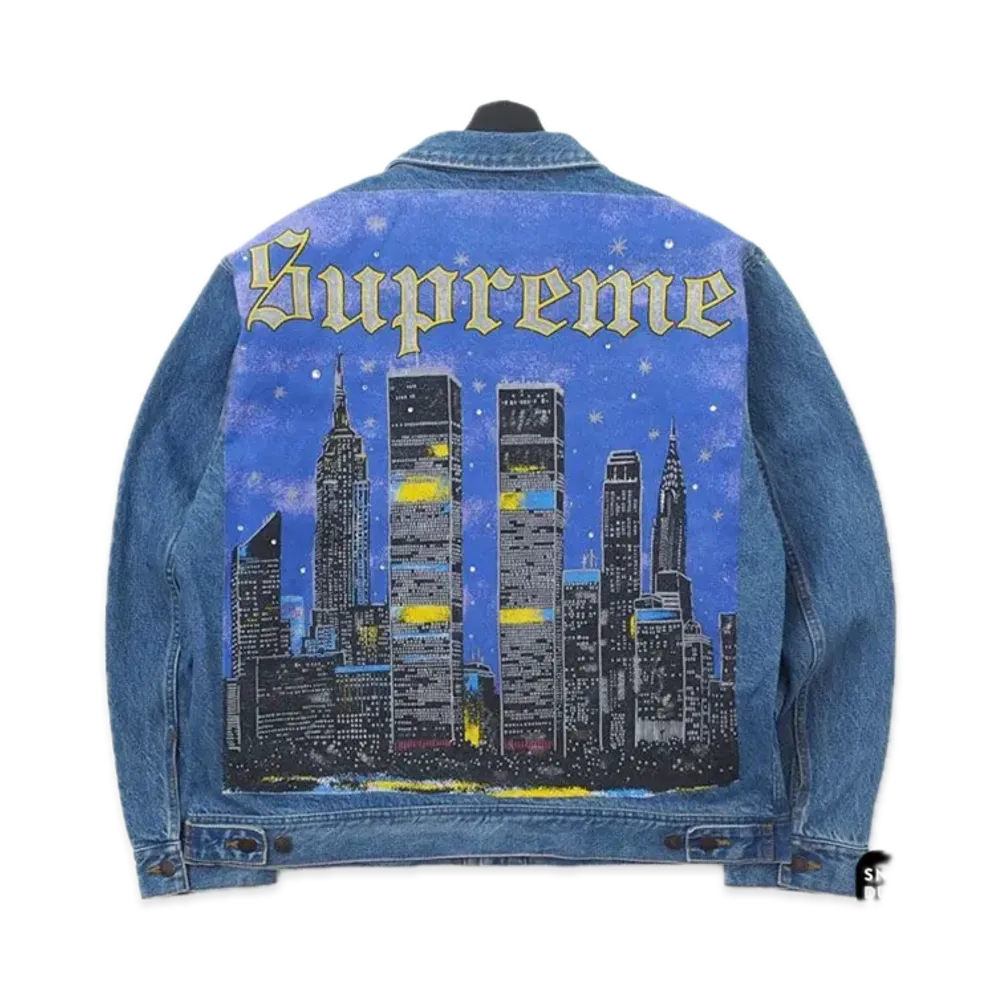 Supreme New York Painted Trucker Jacket "Blue"