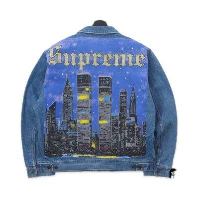 Supreme New York Painted Trucker Jacket "Blue"