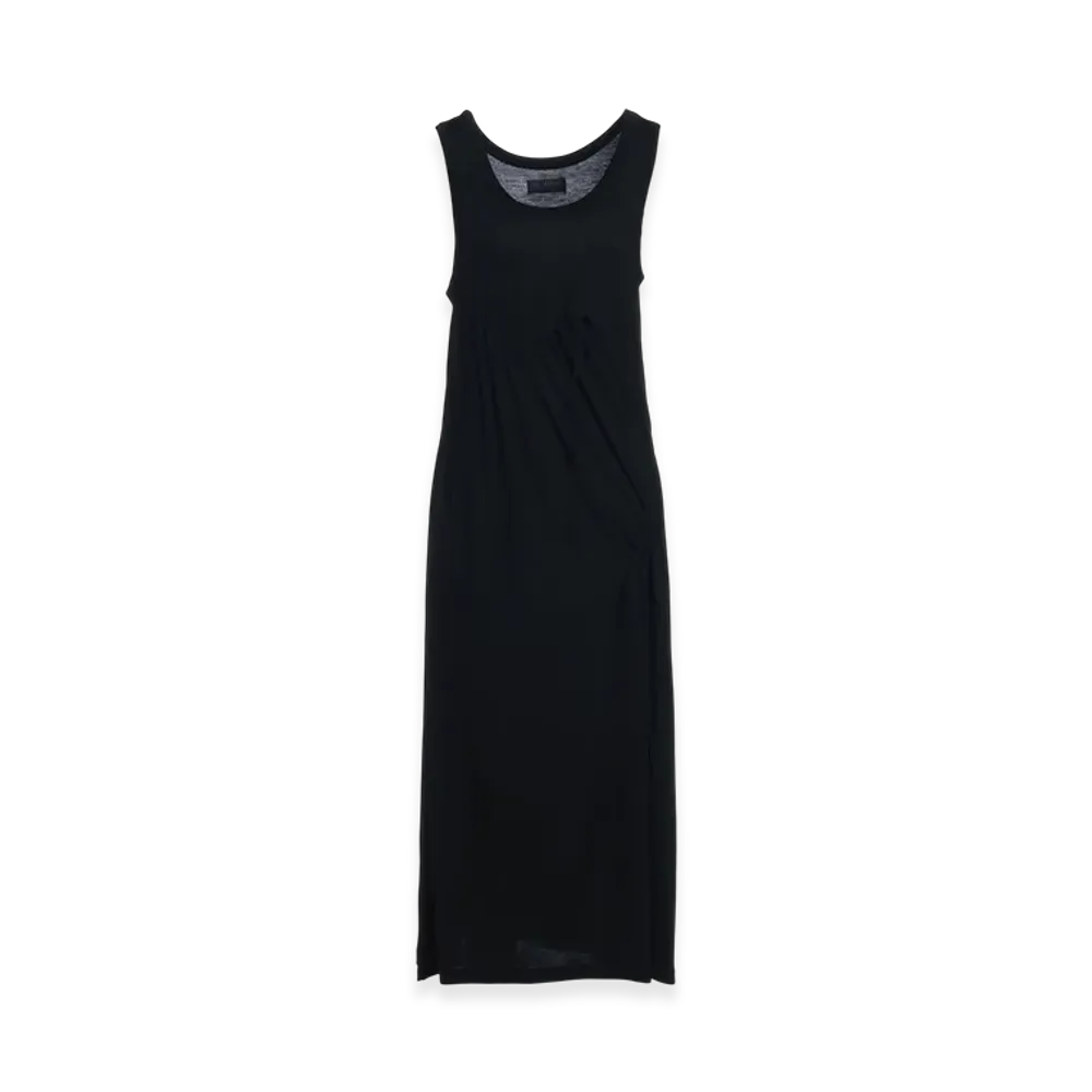 S'YTE Rayon Jersey Strings Gathered Dress "Black"