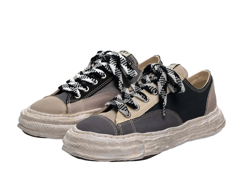 メゾンミハラヤスヒロ ピーターソン23 オリジナルソール マルチカラー キャンバスローカットスニーカー "ブラック/ホワイト"