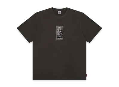 BlackEyePatch Rhinestone Grayscale HWC Label Tee "Pigment Charcoal"