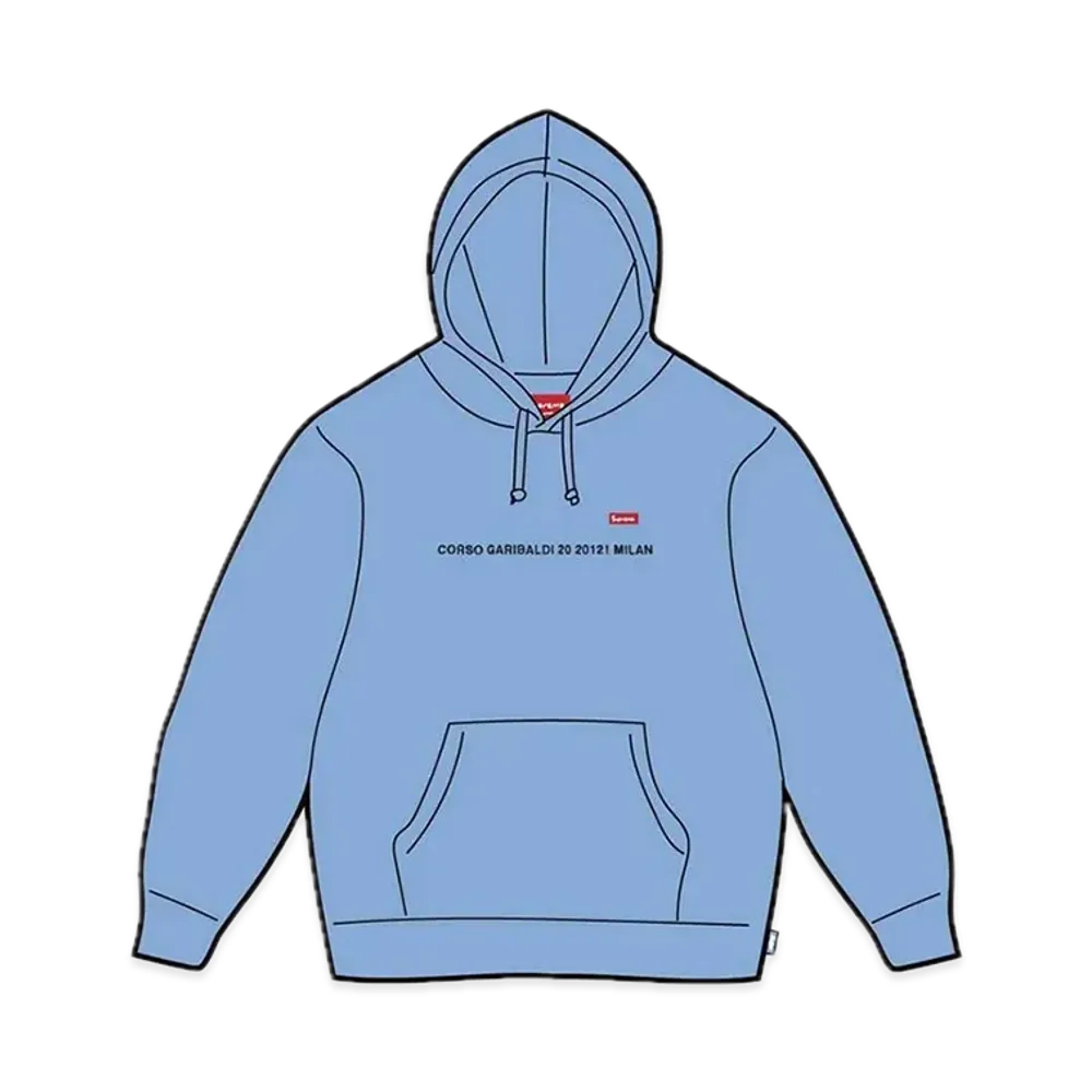 Supreme Shop Small Box Hooded Sweatshirt Milan "Pale Blue"