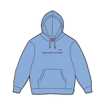 Supreme Shop Small Box Hooded Sweatshirt Milan "Pale Blue"