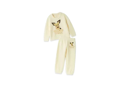GELATO PIQUE x Pokemon Kids Baby Moco Jacquard Pullover & Long Pants Set "Cream"