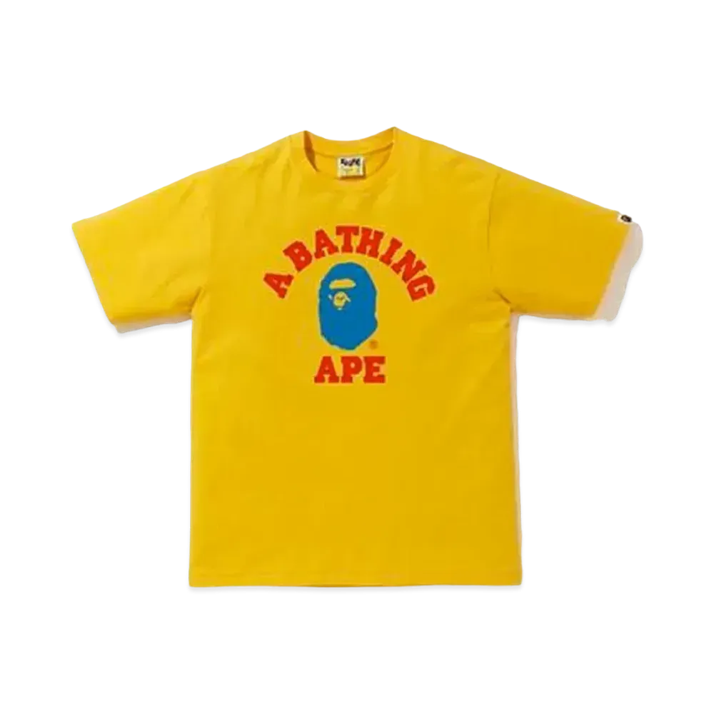 A BATHING APE Colors College T-Shirt "Yellow/Blue"