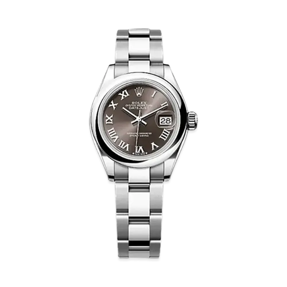 ROLEX Lady-Datejust Oystersteel "Brown"