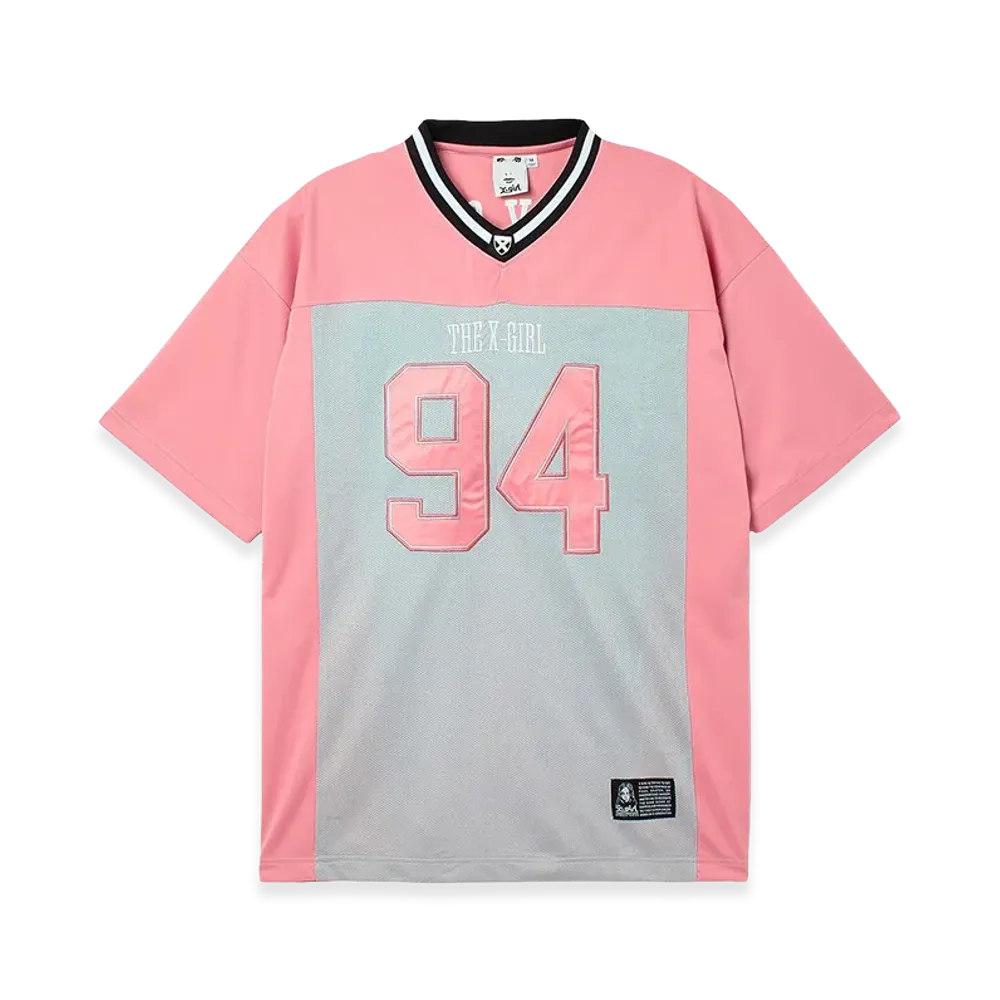 X-Girl Women's Face Label Football Tee Dress "Pink"
