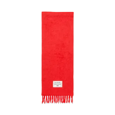Acne Studios Fringe Alpaca Scarf "Red"