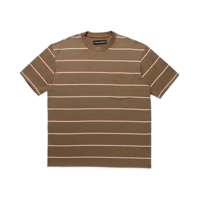 WACKO MARIA Striped T-Shirt "Brown"