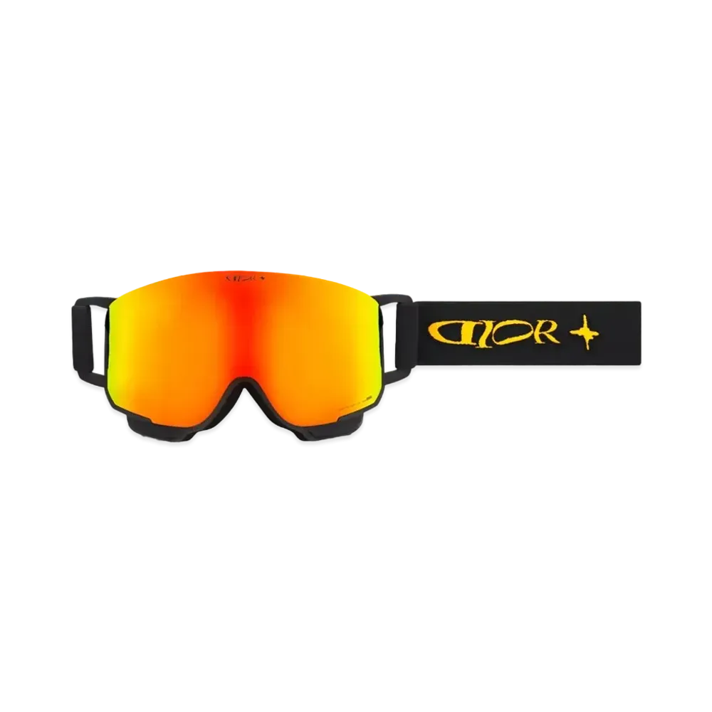 Dior x LEWIS HAMILTON Ski Goggles Short Fit with Signature and Mirrored Lens "Black/Orange"