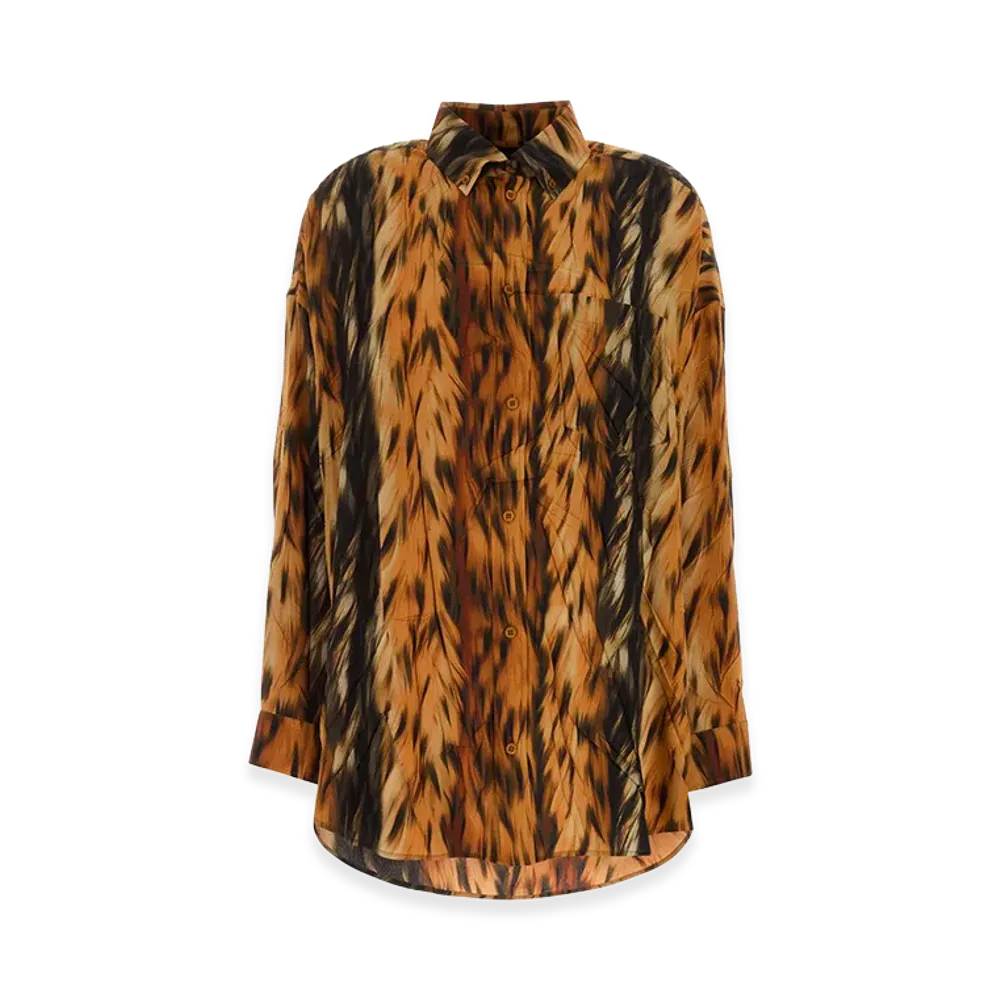BALENCIAGA Women's Silk Oversize Shirt "Printed"