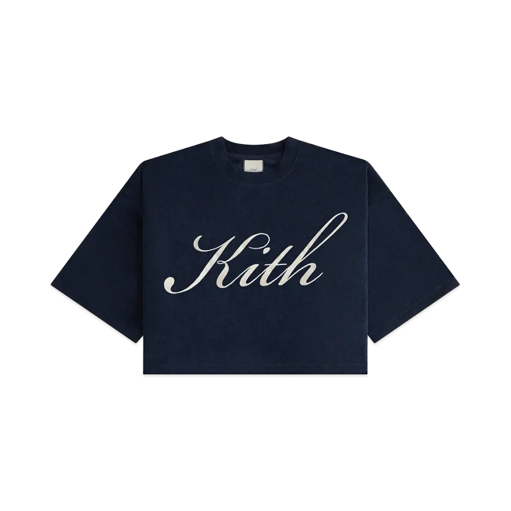 Kith Women's Min Towel Terry Cropped Tee "Nocturnal"