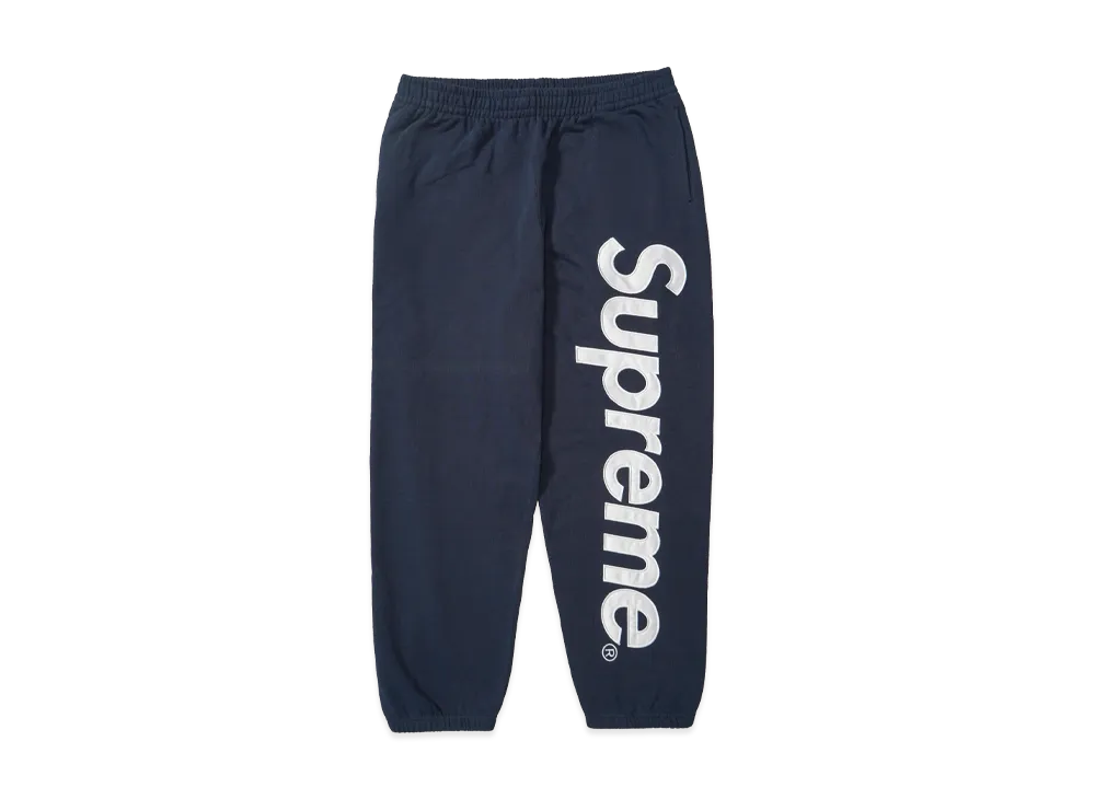 Supreme Satin Applique Sweatpant "Navy"