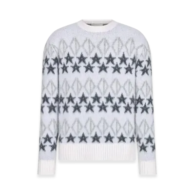 Dior and Peter Doig CD Diamond Sweater Wool Jacquard "Gray"