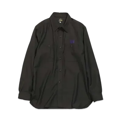 Needles WORK SHIRT - PE/R GABARDINE "Black"
