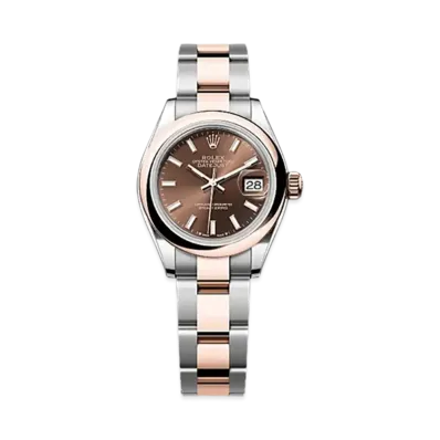 ROLEX Lady-Datejust Oystersteel & Everose Gold "Brown"