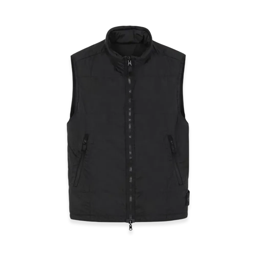 Stone Island G05F1 Ghost Piece Stretch Wool Nylon Reversible Vest - 21SS "Black"