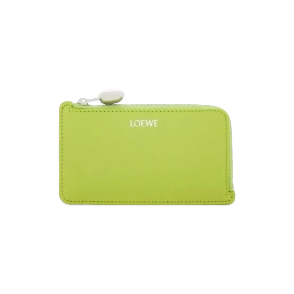 LOEWE Puble Coin Card Holder Shinina Pakaf "Green Leaf"