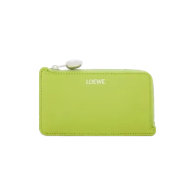 LOEWE Puble Coin Card Holder Shinina Pakaf "Green Leaf"