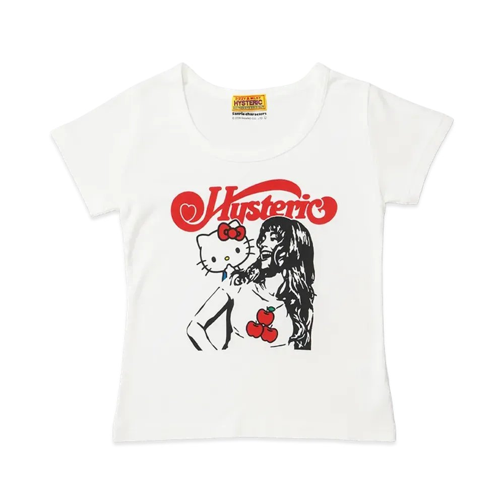 HYSTERIC GLAMOUR x Sanrio characters Kitty On Woman T-Shirt "White"