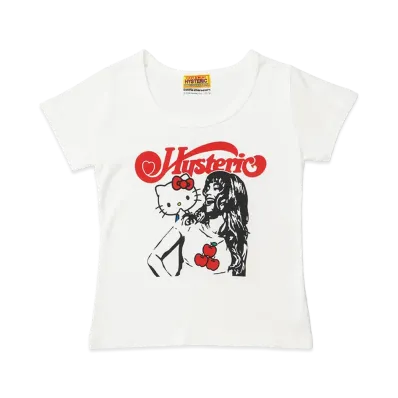 HYSTERIC GLAMOUR x Sanrio characters Kitty On Woman T-Shirt "White"