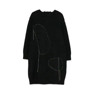 Yohji Yamamoto Y's PLAIN STITCH HAND STITCH KNIT PULLOVER "Black"