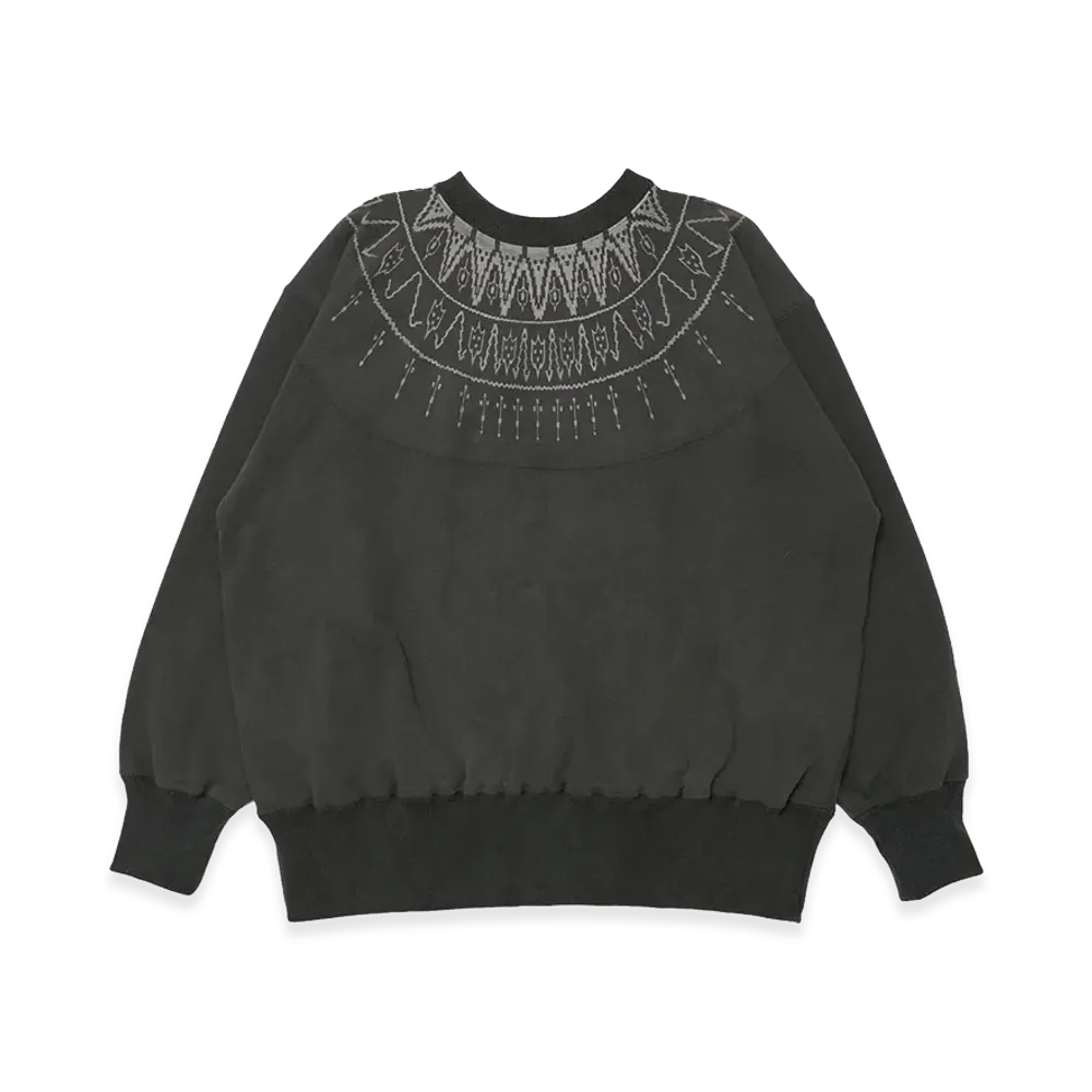 T.T Taiga Takahashi Lot.624 Nordic Pattern Sweatshirt "Sumi"