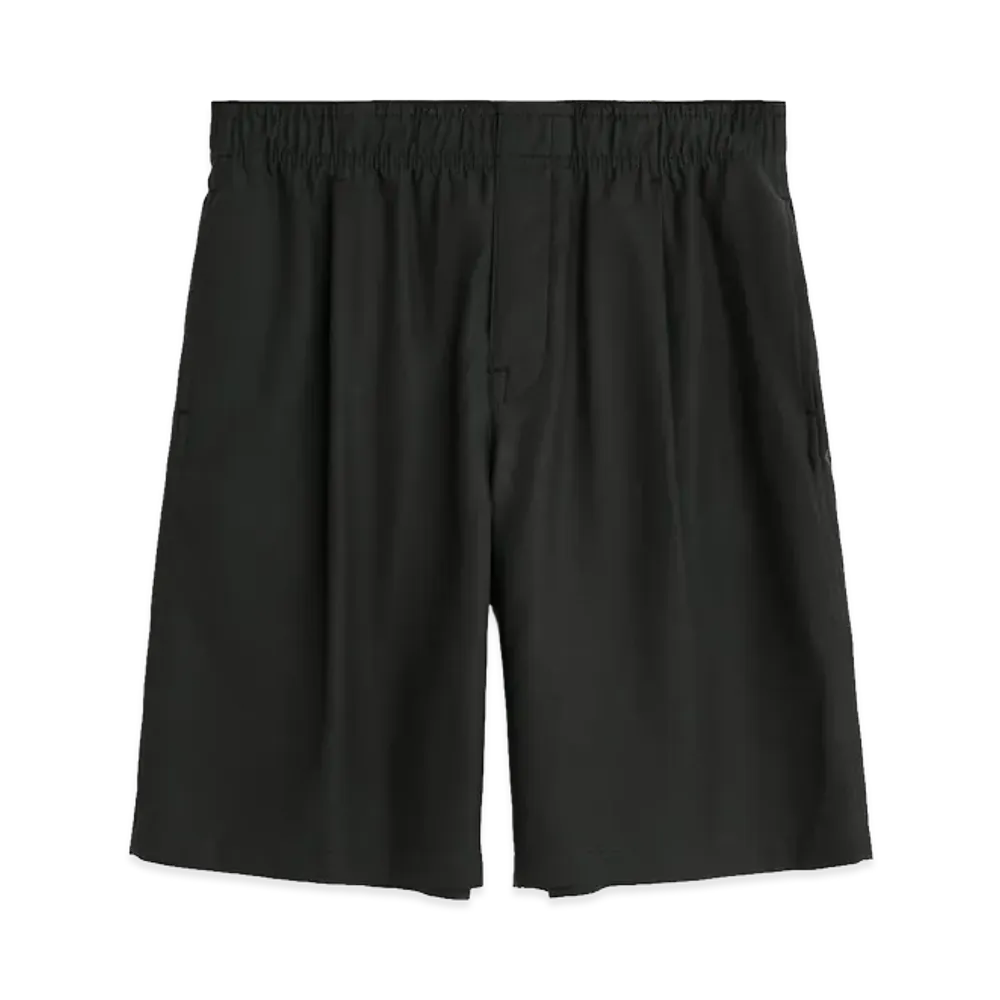 OUR LEGACY Leisure Shorts "Still Black Calm Cupro Cotton"