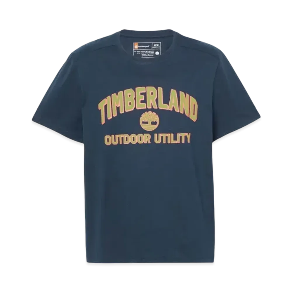 Timberland Men's Short Sleeve Logo Graphic Tee "Dark Sapphire"