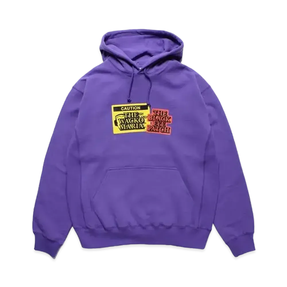 Black Eye Patch WACKO MARIA Pull Over Hooded Sweat Shirt "Purple"