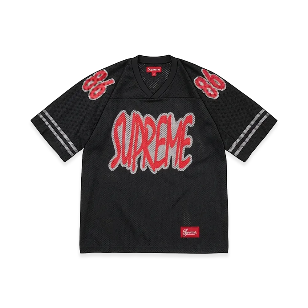 Supreme Reflective Football Jersey "Black"