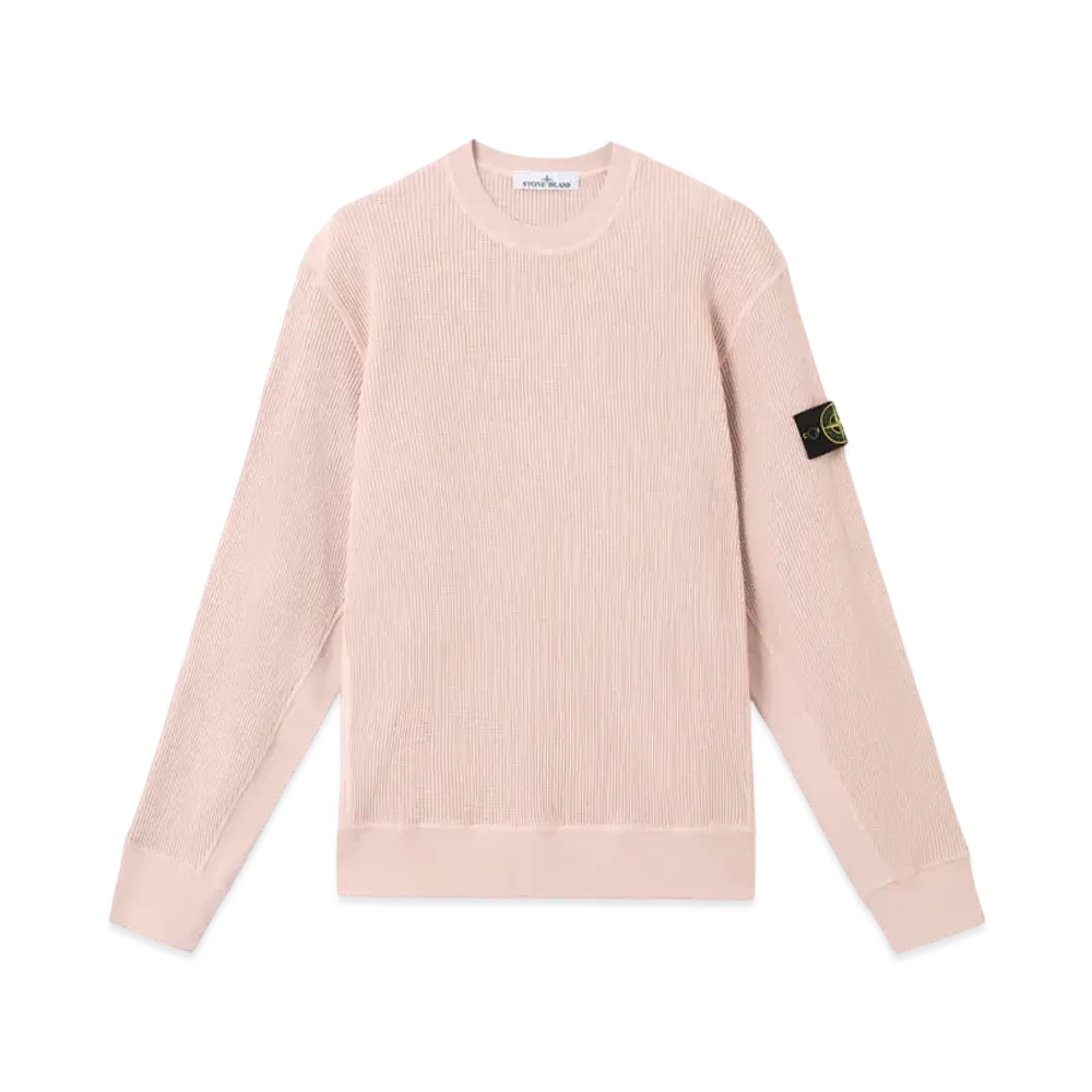 Stone Island 6100008 Organic Cotton Waffle Fleece "Antique Rose"