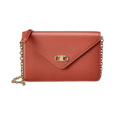 CELINE Maillon Triomphe Wallet On Chain "Brown"