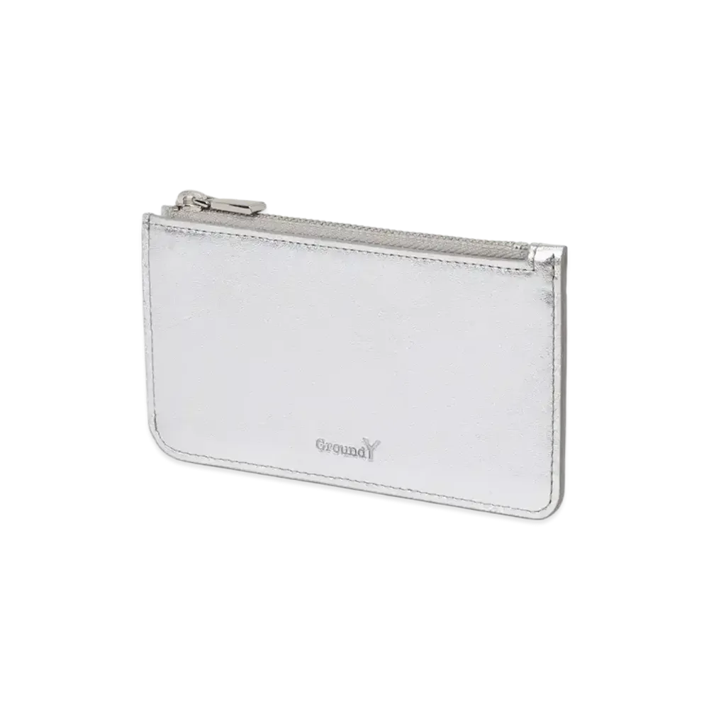 Ground Y Cow Leather Multi Card Case "Silver"