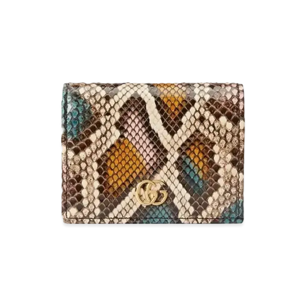 GUCCI GG Marmont Python Card Case "Multi Color Python"