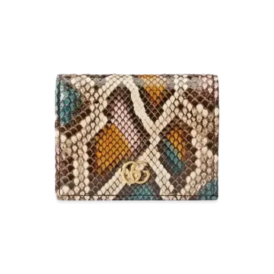 GUCCI GG Marmont Python Card Case "Multi Color Python"