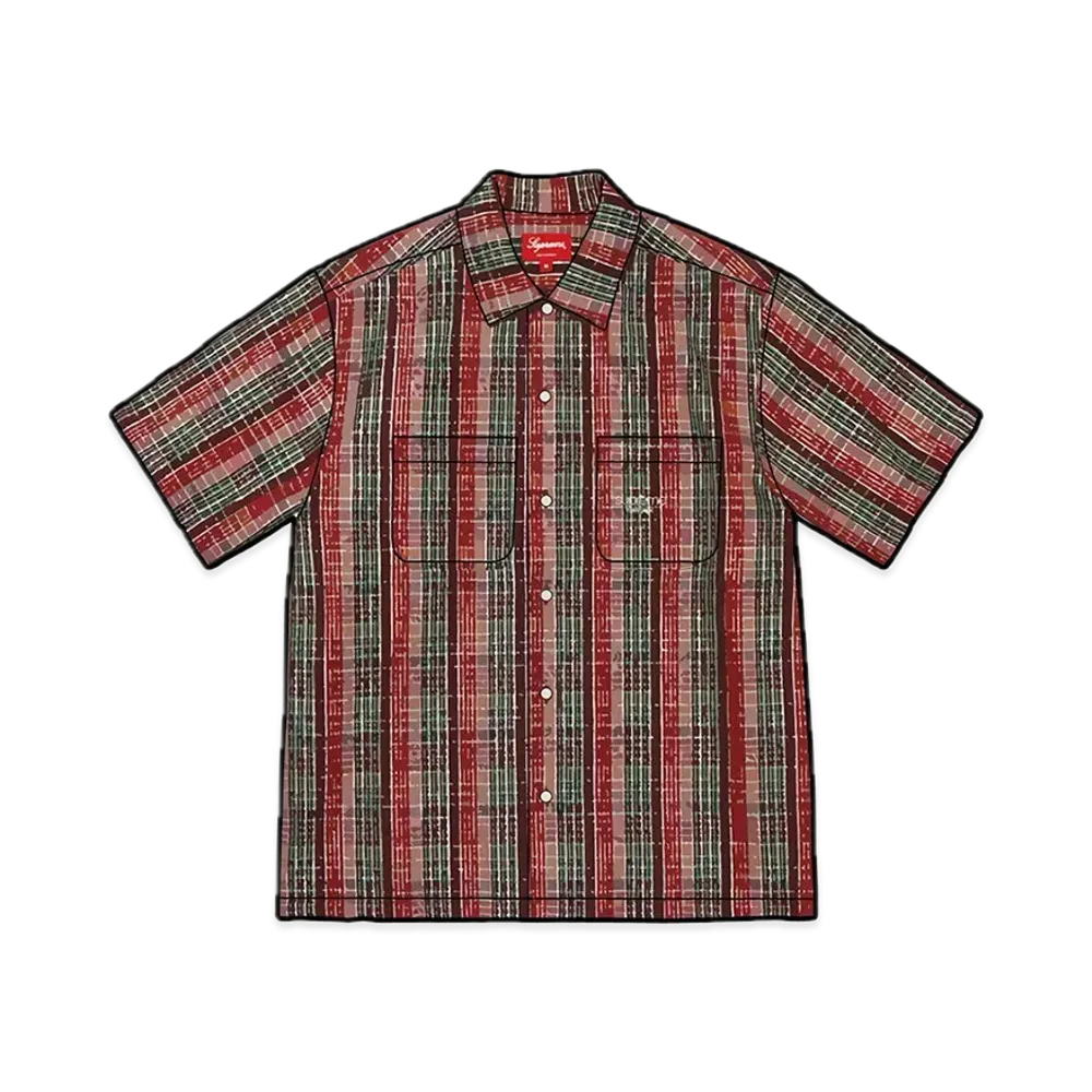 Supreme Metallic Plaid S/S Shirt "Red"