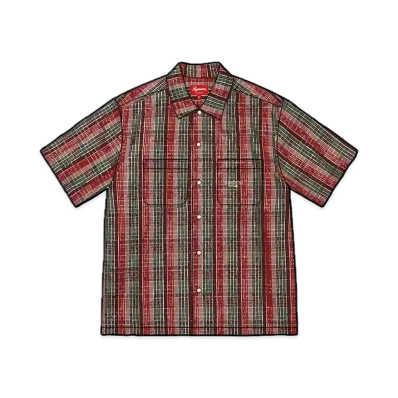 Supreme Metallic Plaid S/S Shirt "Red"