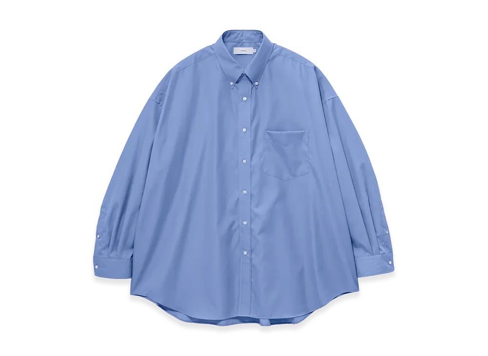Graphpaper Easy Care Poplin L/S Oversized B.D Shirt "Blue"