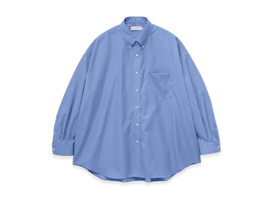 Graphpaper Easy Care Poplin L/S Oversized B.D Shirt "Blue"