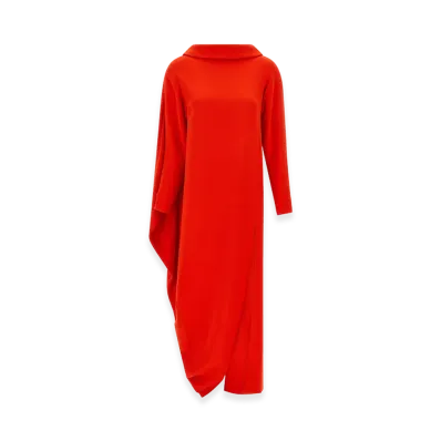 BALENCIAGA Women's drappeggiato Dress "Red"