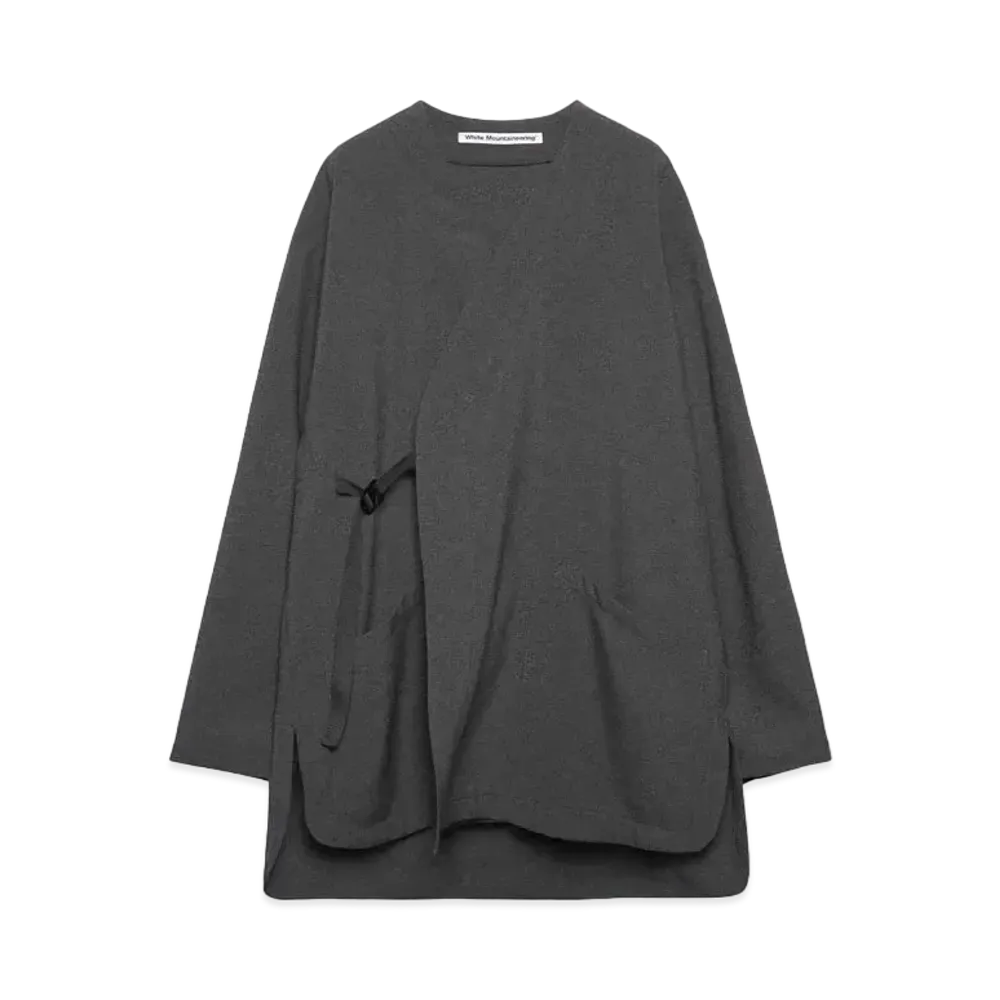 White Mountaineering KIMONO SHIRT "CHARCOAL"