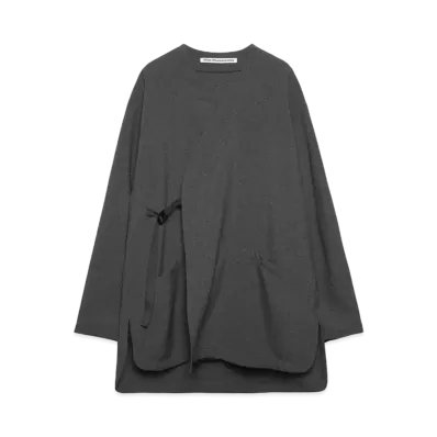 White Mountaineering KIMONO SHIRT "CHARCOAL"