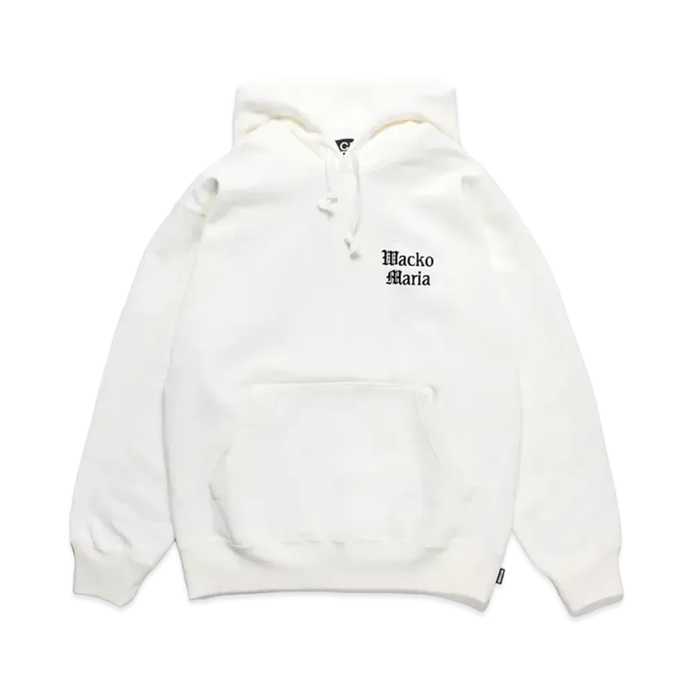 WACKO MARIA Heavy Weight Pull Over Hooded Sweat Shirt "White"