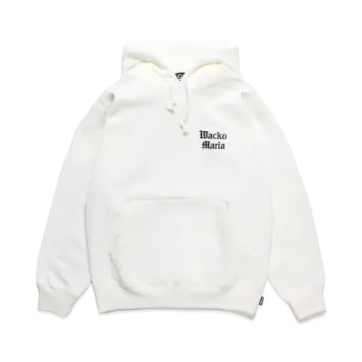 WACKO MARIA Heavy Weight Pull Over Hooded Sweat Shirt "White"