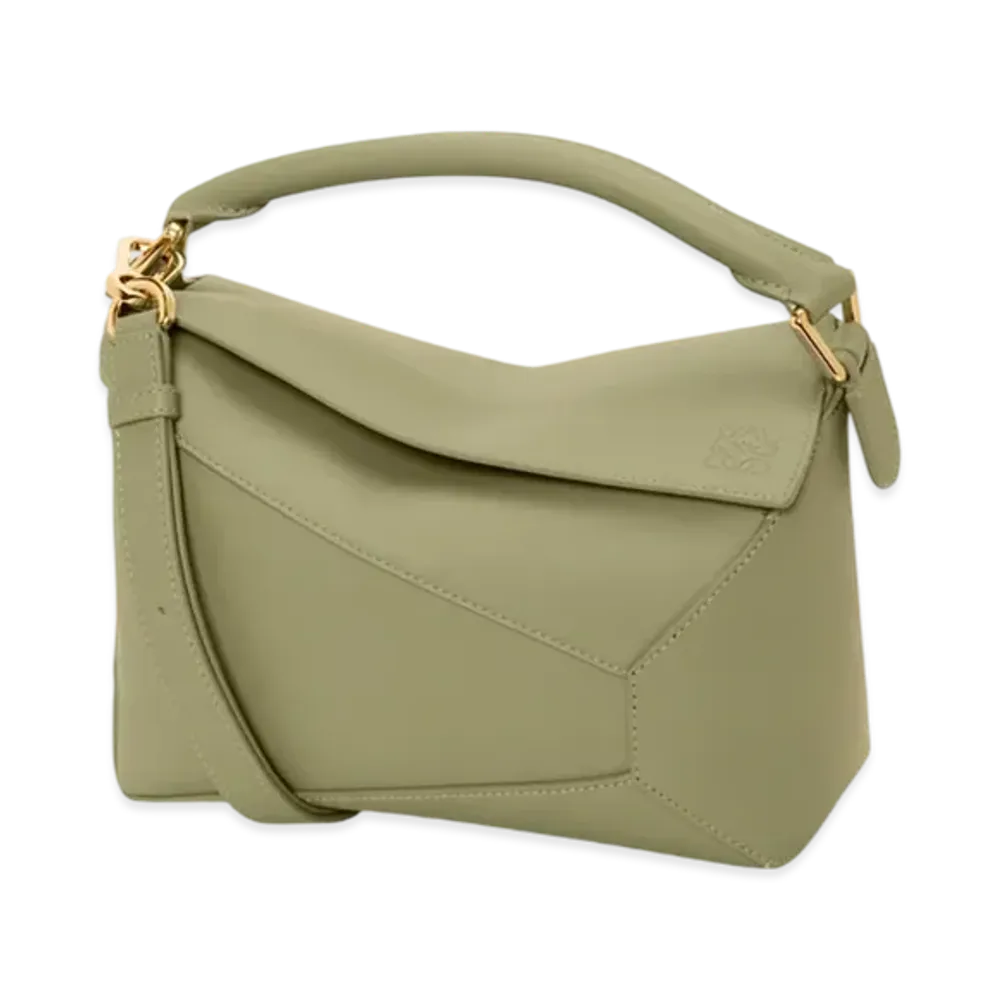 LOEWE Puzzle Bag Small "Eucalyptus Green"