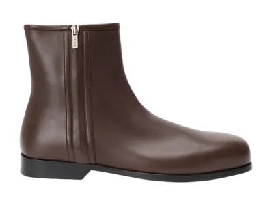 LOEWE Bobine Ankle Boot in Smooth Calfskin "Cacao"