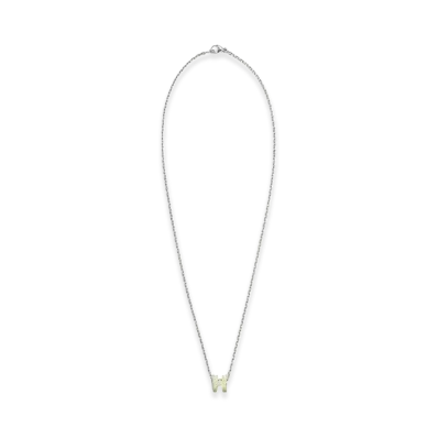 Hermes Mini Pop H Pendant "Palladium/Jaune Soufre Pale"