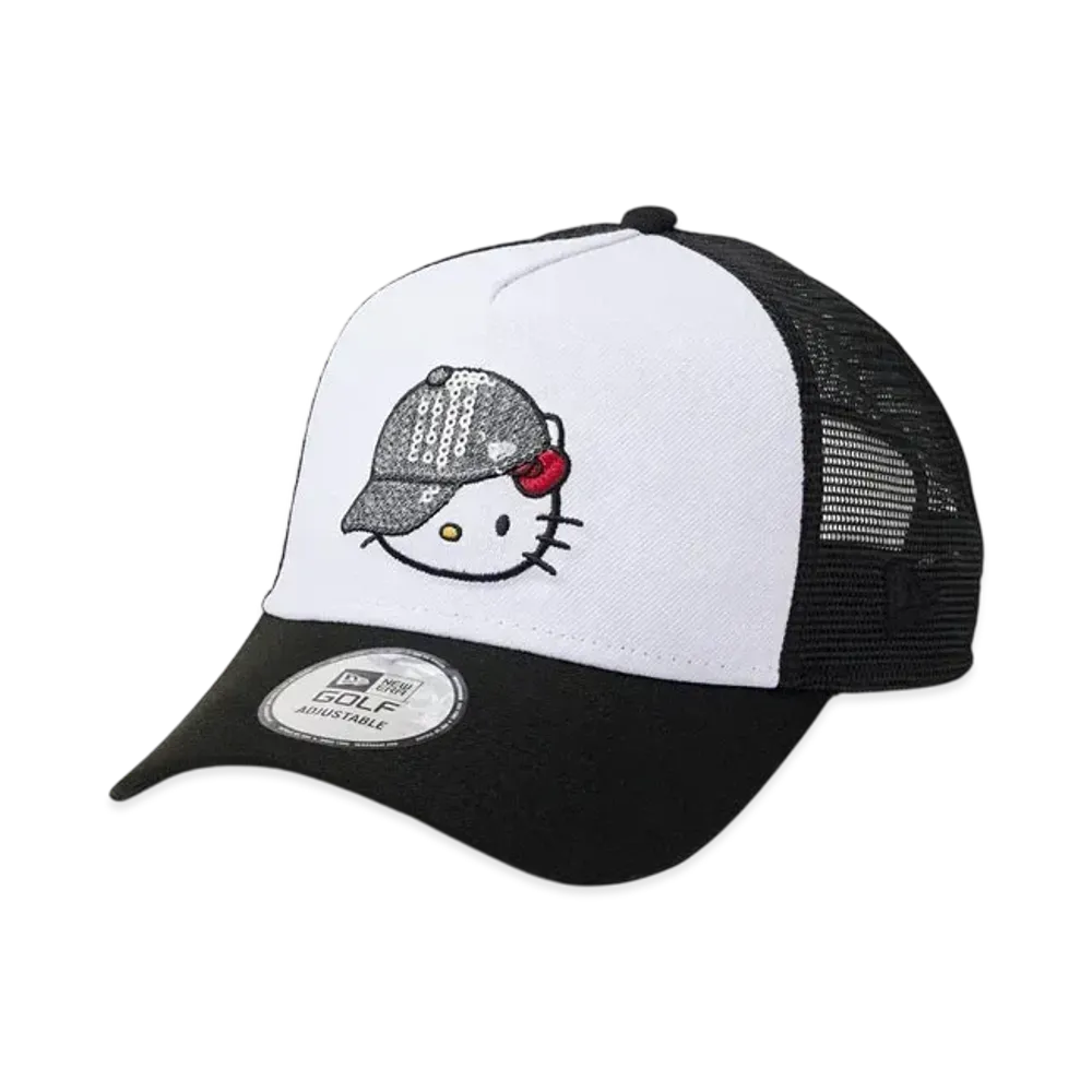 NEW ERA x HELLO KITTY Golf Women's 9Forty A-Frame Tracker Cap Sequins "White/Black"